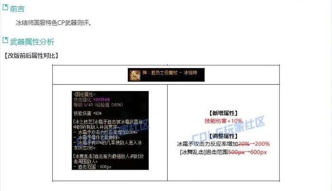 dnf冰巨武器的属性和用途是什么？  第3张