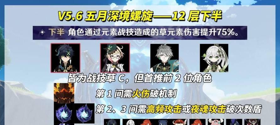 原神深渊七到十二（深入分析原神深渊七到十二的最佳配队阵容）  第1张